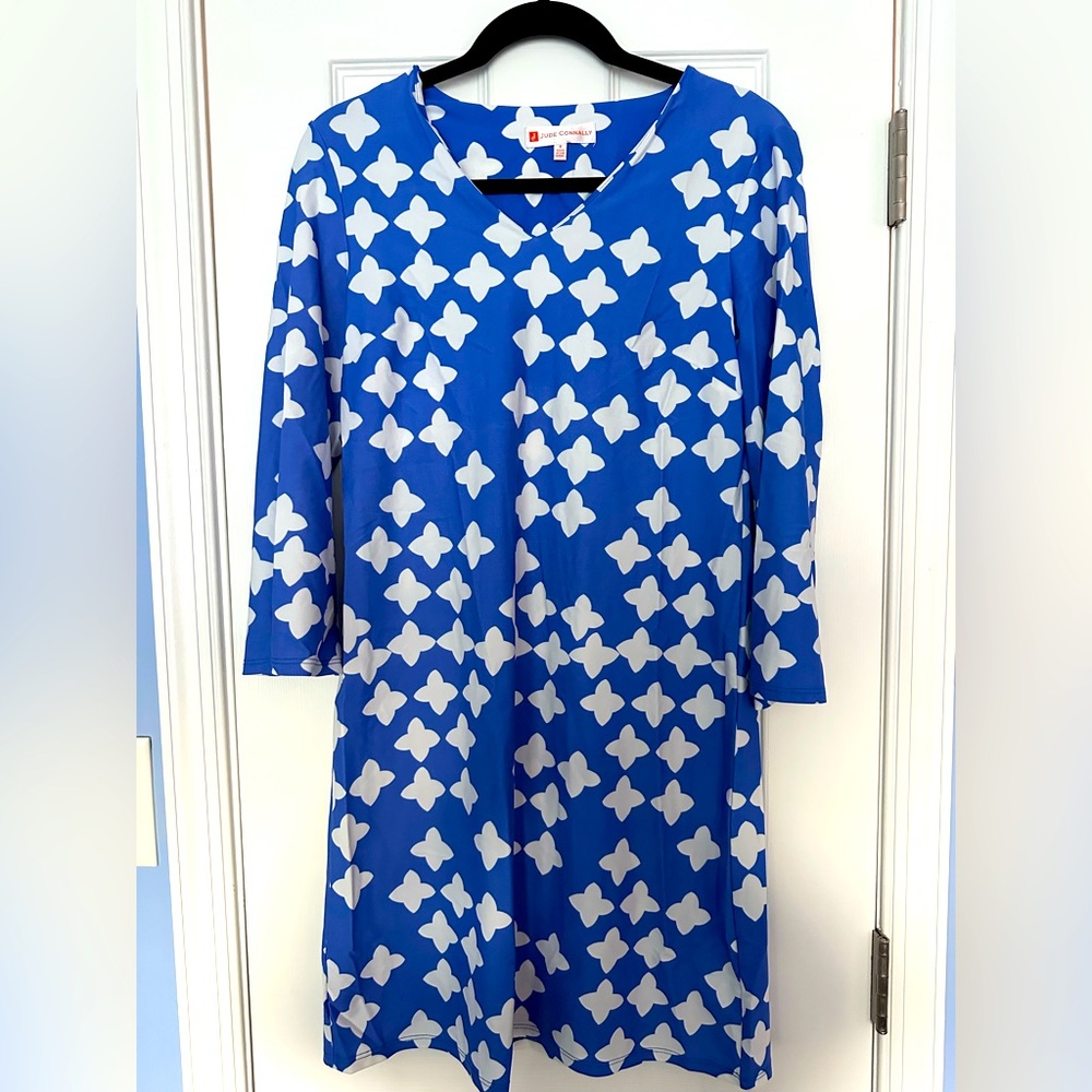 Jude Connally Lexi Shift dress in Tossed Star Sapphire